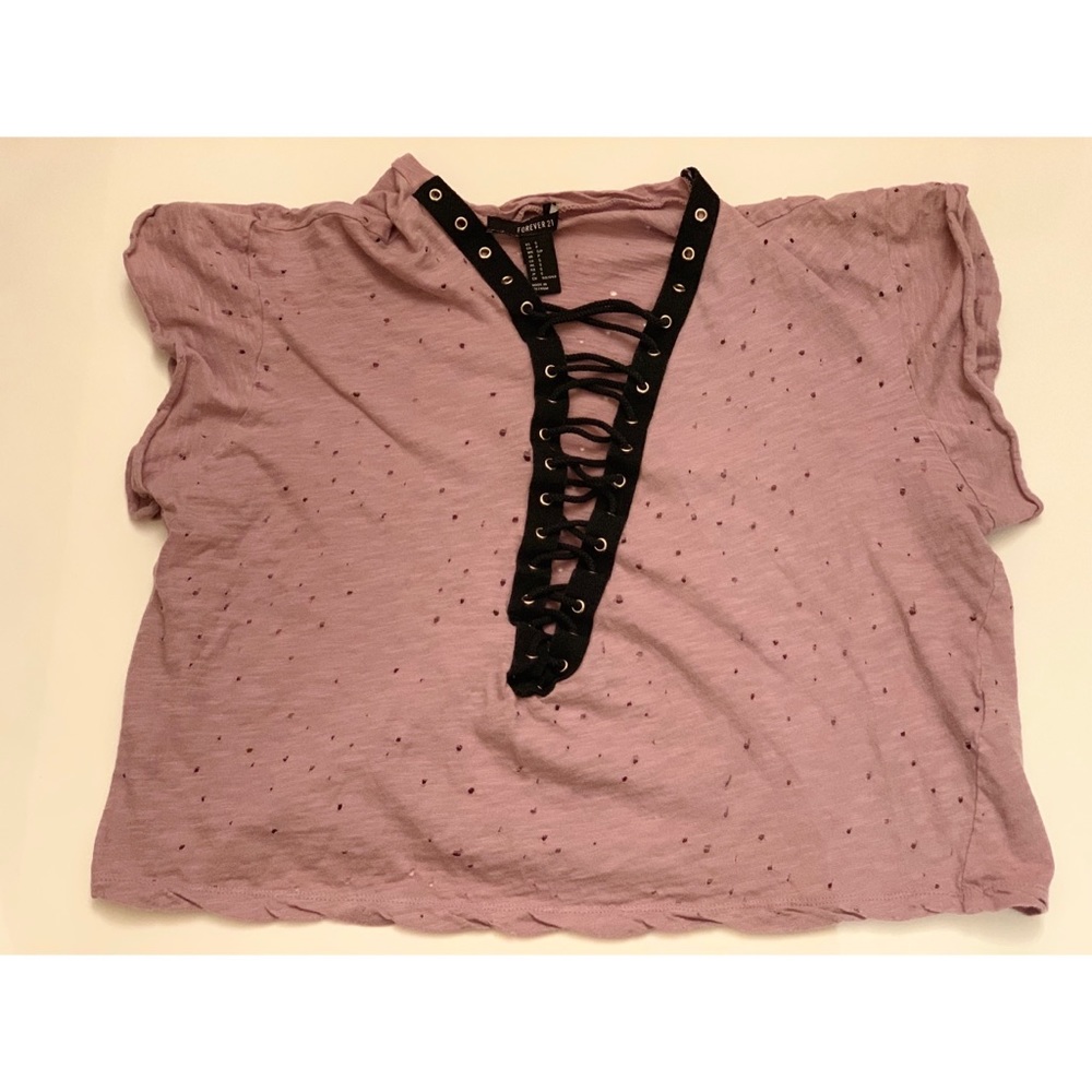 Light Purple Pirate Inspired Crop Top